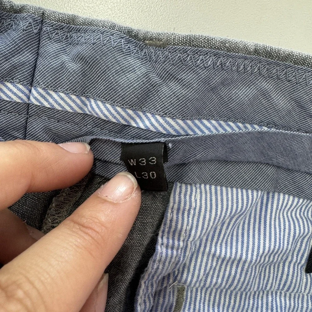 J.Crew Pants Mens 33x29 Gray Bowery Slim‎ Fit Business Casual